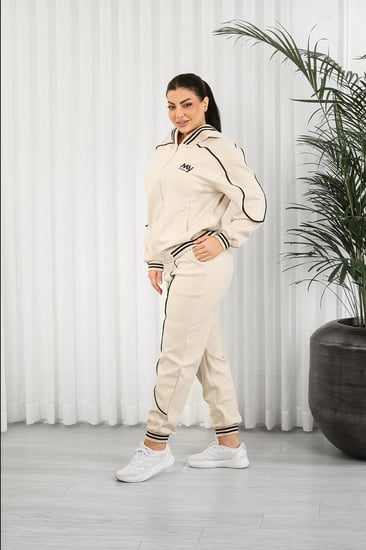 ترنج شتوي سحاب رياضي مزموم مع قبعة