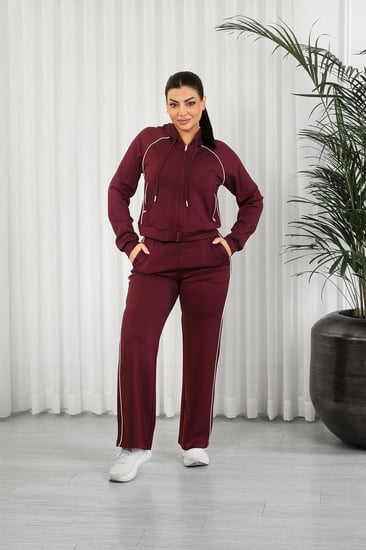 ترنج شتوي كاجوال سحاب بأكمام طويلة وقبعة