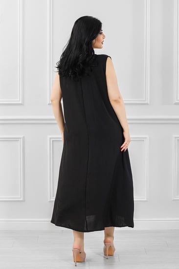 فستان ميدي طويل فلو حفر