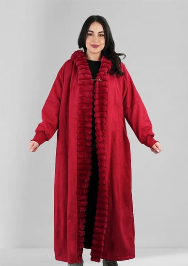 فروة شتوية بأكمام مضغوطة