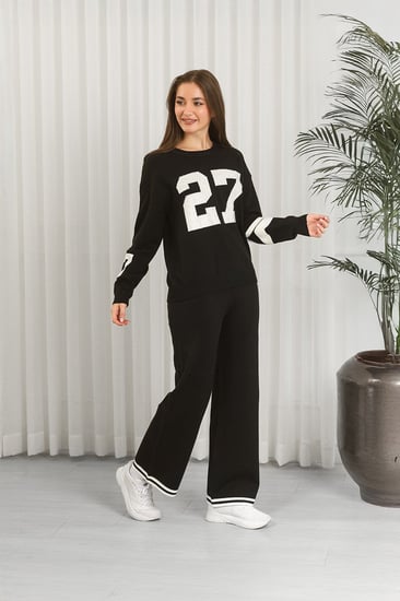 ترنج شتوي بأكمام طويلة وياقة مدورة