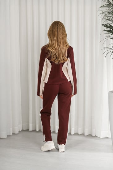 ترنج شتوي سحاب لونين بأكمام طويلة