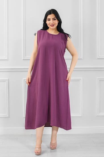 فستان ميدي طويل فلو حفر