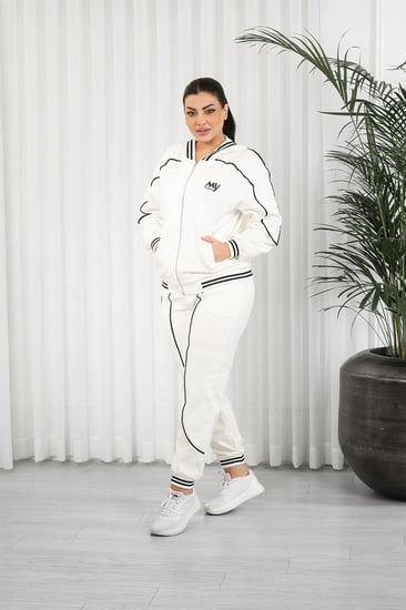 ترنج شتوي سحاب رياضي مزموم مع قبعة