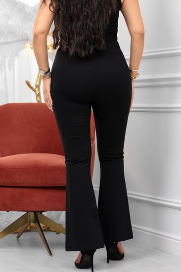 بنطال كاجوال نسائي كلوش بأرجل واسعة