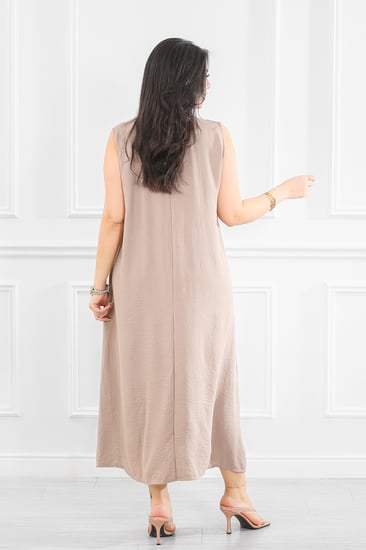 فستان ميدي طويل فلو حفر