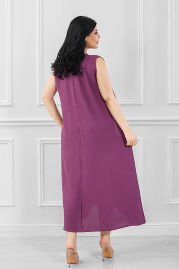 فستان ميدي طويل فلو حفر