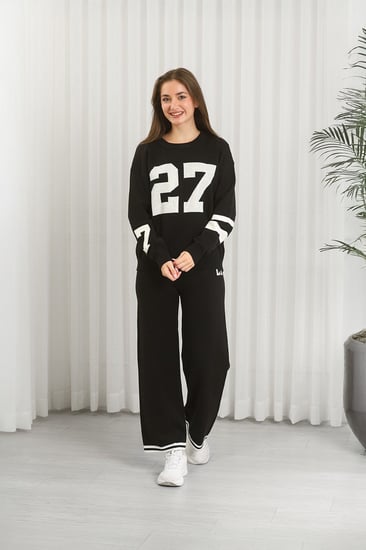 ترنج شتوي بأكمام طويلة وياقة مدورة