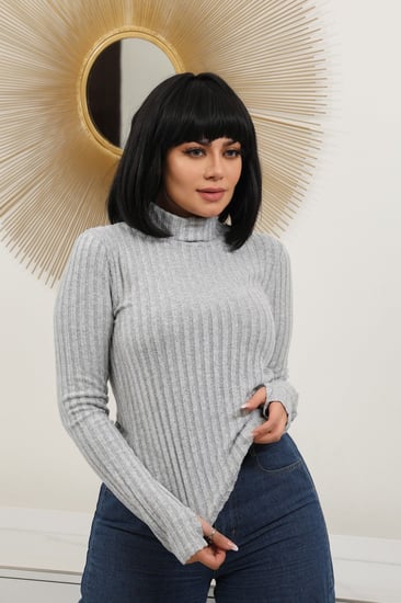 هاينك نسائي متعدد الألوان بأكمام طويلة