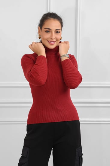 هاينك نسائي بياقة عالية وأكمام طويلة