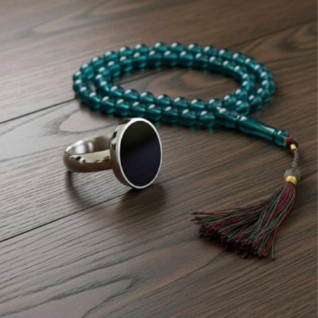 طقم خاتم رجالي سبحة