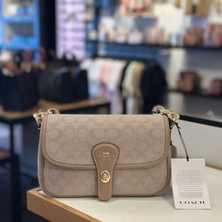 حقيبة كوتش هدلي شولدر فوري | Coach Hadley Shoulder Bag - Gold/Dark Natural Multi