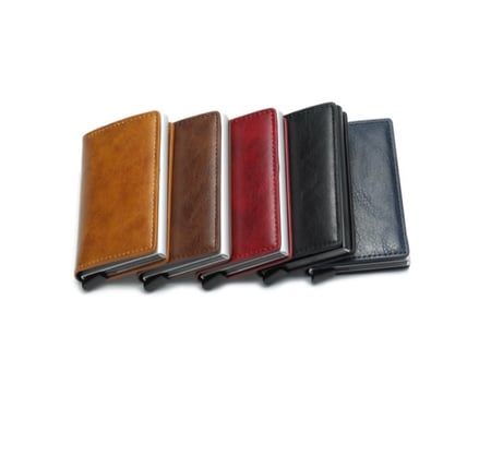 محفظة ذكية سادة سعة 8 بطايق