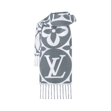 وشاح LV  - رمادي فاتح