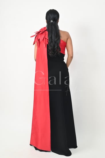 فستان طرزان بورده كتف