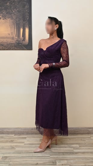 فستان كتف كلوش ميدي