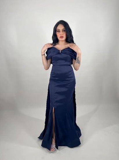 فستان اوف شولدر طويل