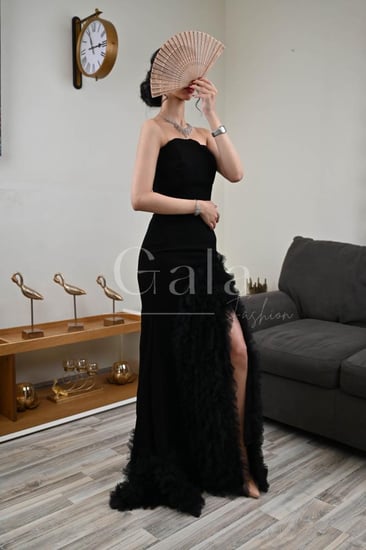 فستان سهرة طويل فخم