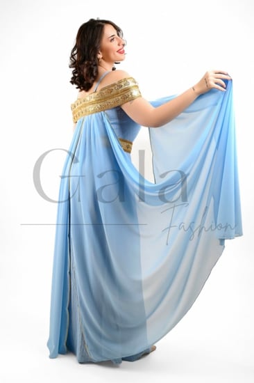 جلابية فخمة بوشاح شيفون