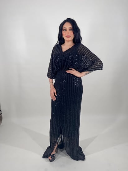 فستان ترتر طويل ساتر