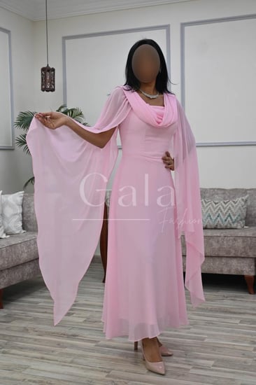 فستان ميدي مستر أكمام مفتوحه