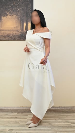 فستان ميدي كتف