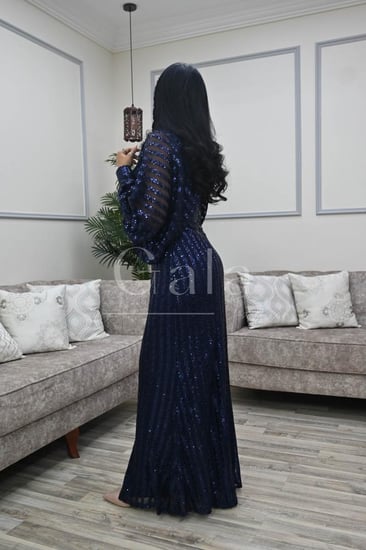 فستان ترتر أكمام فراشه