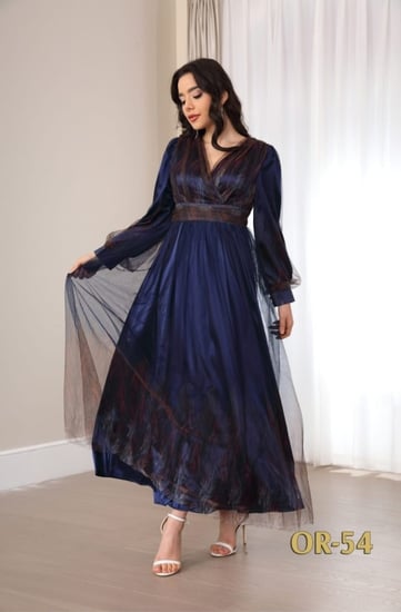 فستان طله العيد بأكمام