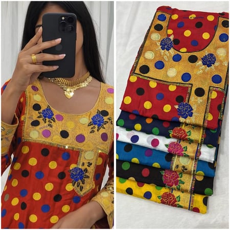 قطن لبتري تطريز عربي مرصع بالكرستال( الاقطان تغسل قبل الخياطه)