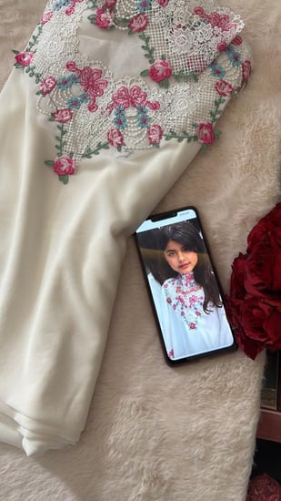 شيفون اطفال شغل جوبير مع تطريز حافه من امام وظهر