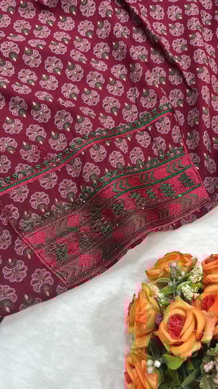 كشميري تطريز مرصع بالكرستال