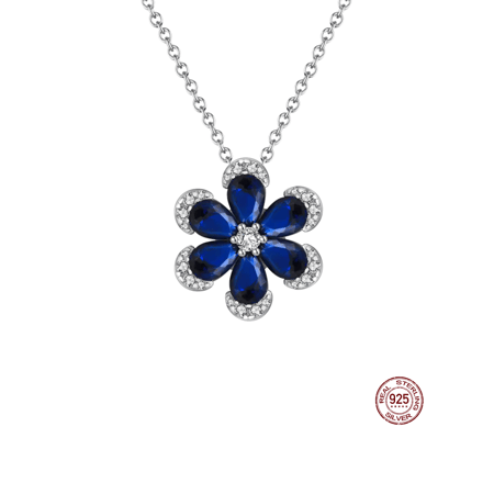 سلسال Blue rose | فضة عيار 925