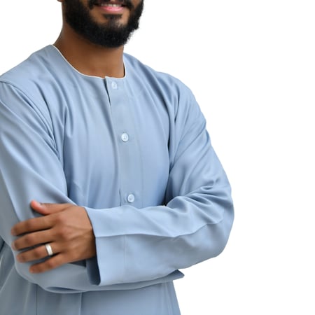 جلابية سودانية - رمادي