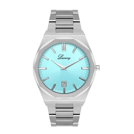 ساعة رجالية ستيل باللون التيفاني