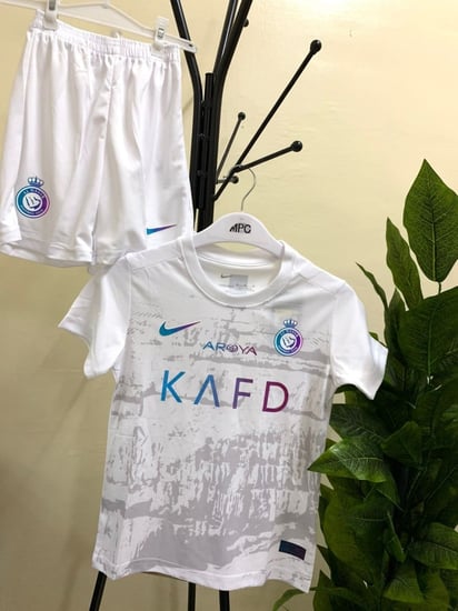 طقم النصر الابيض اطفال 2024