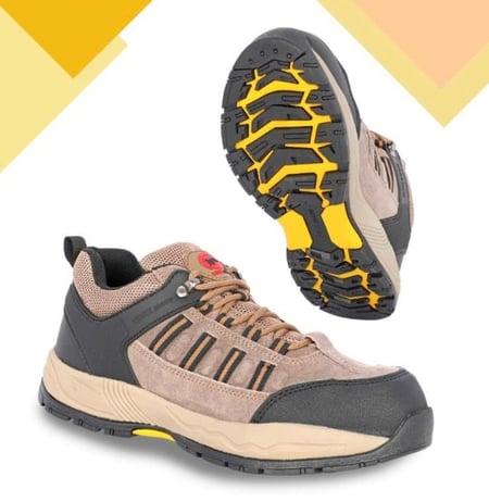 حذاء سفتي لون بيج Safety Shoes  work mate مقاس 44