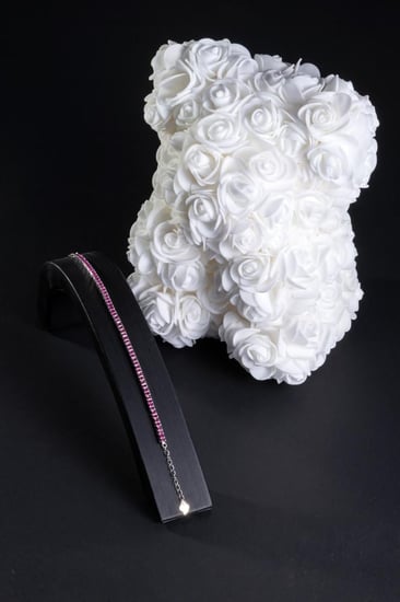 اسورة فضة  عيار S925 (فصوص زيركون بينك)