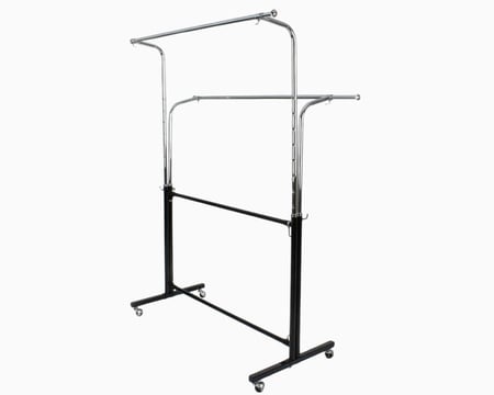 ستاند تعليق ملابس تايواني مزدوج متحرك قابل للتمديد