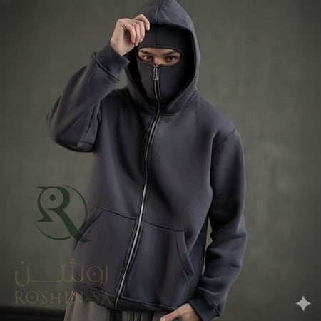 جاكيت القناع بسحاب للجنسين Ka بغطاء رأس