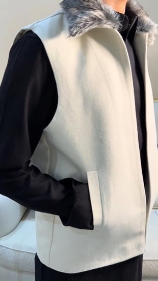 سديري ابيض بقلاب فرو جوخ