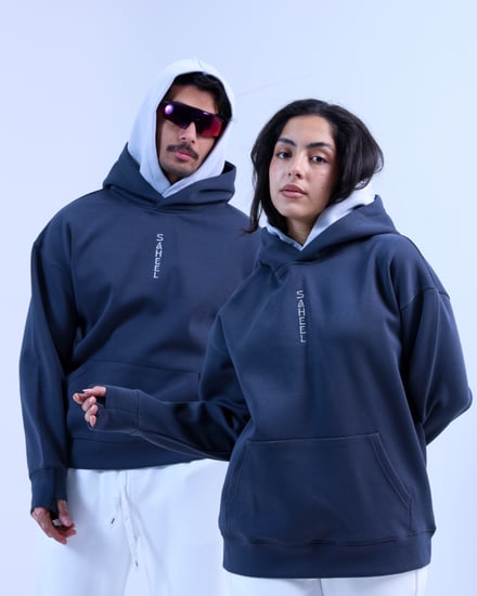 هودي  رمادي غامق_ Dark gray anime hoodie