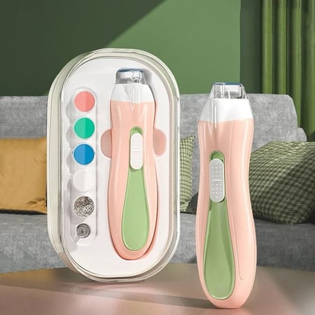 مقصات أظافر  بيبي | أداة تشذيب أظافر الأطفال الكهربائية الآمنة، مجموعة ملفات أظافر الأطفال، رؤوس بديلة إضافية، أصابع وأظافر الأطفال حديثي الولادة، تقليم وطلاء