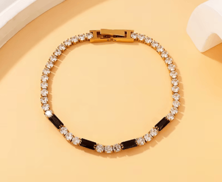 اسوارة ستانليس ستيل مطلي بالذهب عيار 18