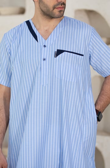 ثوب رجالي مخطط - يمنحك إحساسا بالراحة