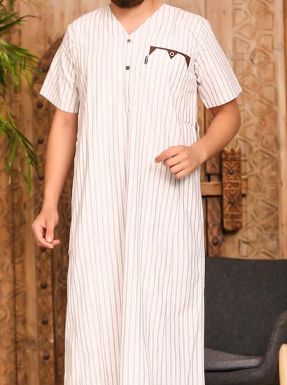 ثوب رجالي مسك 14 ( قطن 65% )