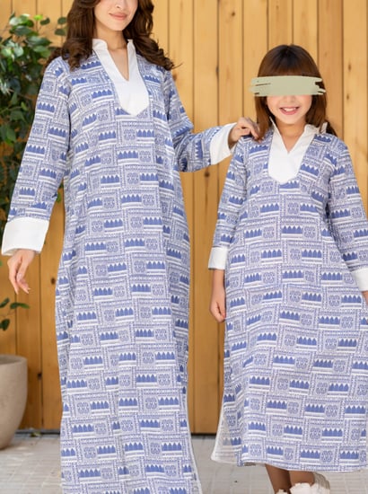 جلابية بناتي قطنية من حديقة القطن مستوحاة من روح المملكة