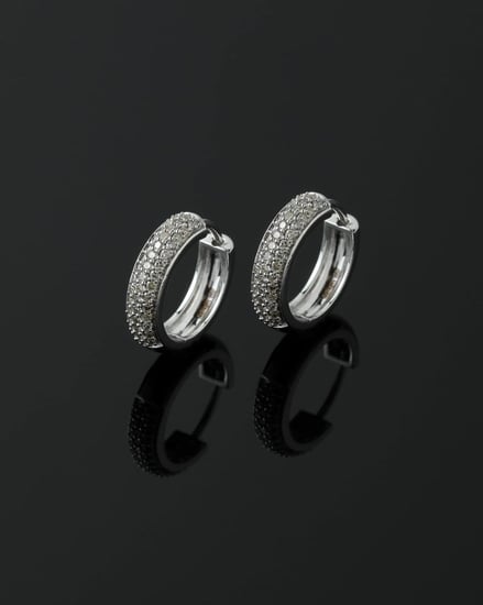 حلق الماس دائري - مجوهرات عبد الله الاربش