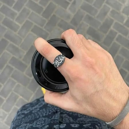 خاتم ملكي رجالي (اسود) _ متجر لحضة تذكار
