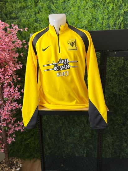 سويتر تدريب الاتحاد أصفر مع لمسات سوداء أكمام طويلة متجر لحظه تذكار