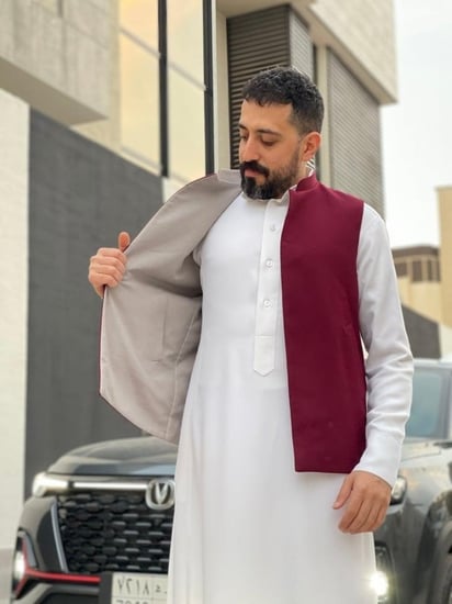 سديري رجالي جوخ دبل فيس بوجهين مختلفين-ازياء الشتاء-متجر لحظة تذكار